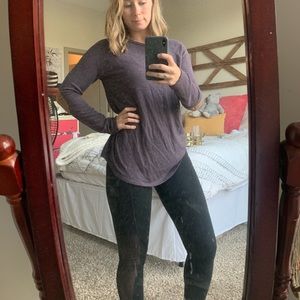 Francesca’s Suede Elbow Sweater Top